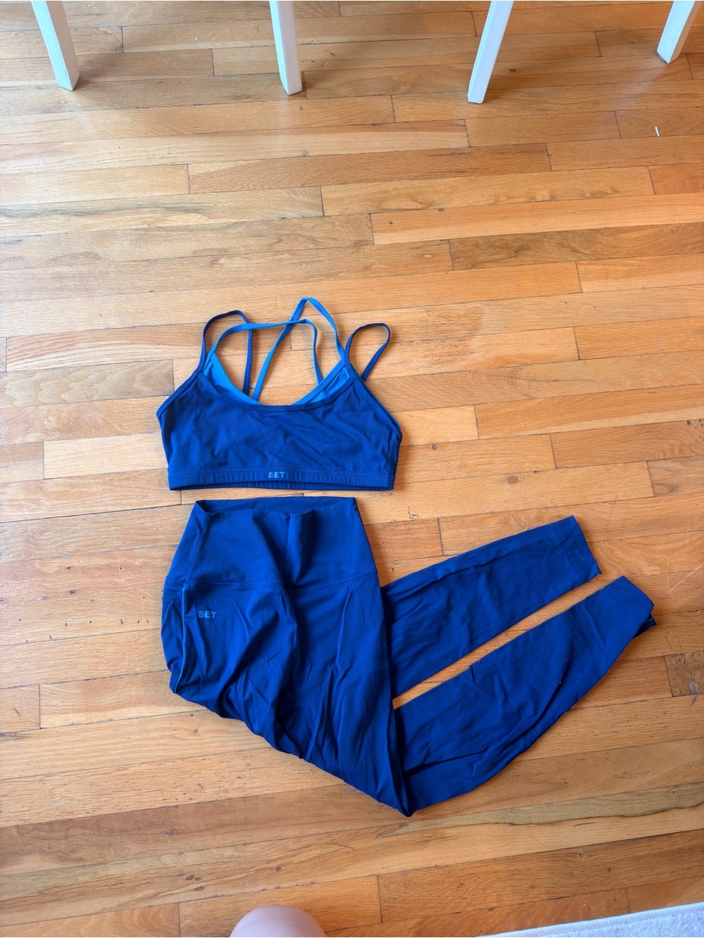 Set Active Sportbody Set - Leggings and Bra Size M in Blue Gecko